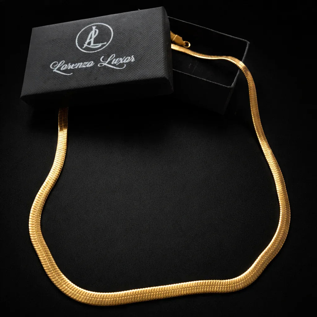 Lanț Auriu Snake – Colier Streetwear Minimal pentru Bărbați